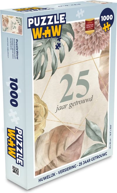 Puzzel Huwelijk - Spreuken - 25 jaar getrouwd - Quotes - Trouwdag - Legpuzzel - Puzzel 1000 stukjes volwassenen