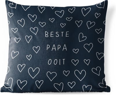 Buitenkussen Weerbestendig - Papa - Quote - Vaderdag - Beste papa ooit - Spreuken - 50x50 cm - Vaderdag cadeautje - Cadeau voor vader en papa