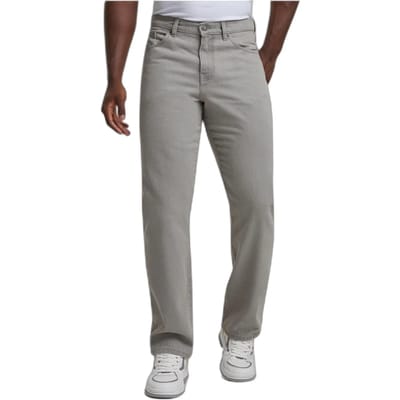 Urban Classics - Straight Fit Denim Broek rechte pijpen - Taille, 30 inch - Grijs