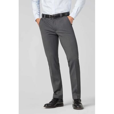 Meyer Broek Roma Fine Gabardine Wool 4-Way-Stretch Midden Grijs / male