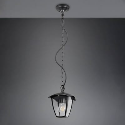 TRIO VENTA - Hanglamp - Zwart mat - excl. 1x E27 4 W - Plafondbevestiging - Buitenverlichting - IP44