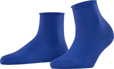 FALKE Cotton Touch eenkleurig katoen sokken dames blauw - maat 35-38
