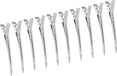 Guardian Beauty Haarklemmen - Professionele kappers haarklemmen -Kappers Alligator Haarklemmen - 10 stuks Zilver - Sterke Grip Metaal Sectieclips voor Salon-, Kapper- en Thuisgebruik