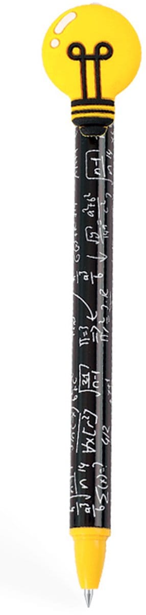 I-total Balpen Matematic Uitwisbaar 14 Cm Zwart/geel