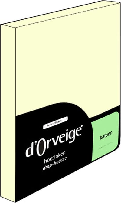 D'Orveige Hoeslaken Katoen - Tweepersoons - 140x220 cm - Creme