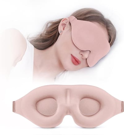 Slaapmasker - Zijslapen Volledig Lichtblokkerend 3D Oogmasker voor Nacht - Zacht en Ademend Unisex Ontwerp - Drukvrij en Ontspannend voor Mannen en Vrouwen - Roze Kleur