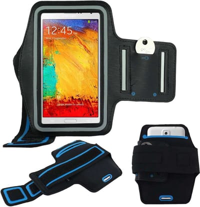 ebestStar - Telefoon Armband geschikt voor Samsung Galaxy Note 3 GT-N9000, N9002, N9005, Hoes Cover, Bescherming Sport Hardlopen, Training, Zwart