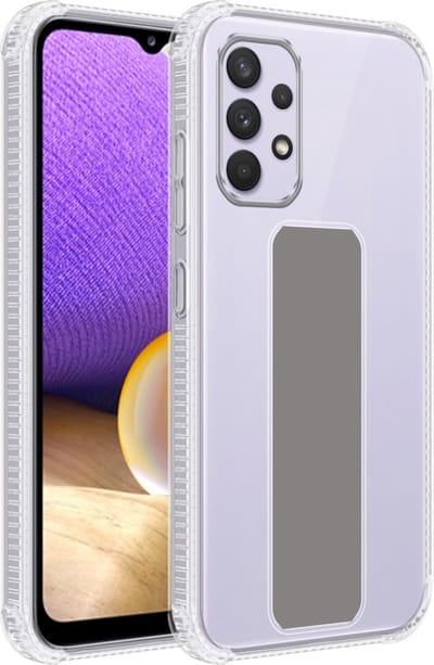 Cadorabo Hoesje geschikt voor Samsung Galaxy A33 5G in GRIJS - Beschermhoes gemaakt van flexibel TPU silicone Cover Case met houder en standfunctie