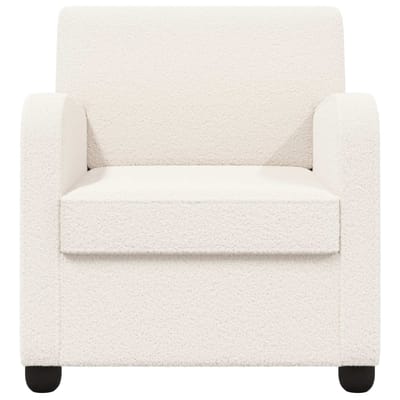 vidaXL - Fauteuil - Crèmekleurig - Imitatie - lamswol