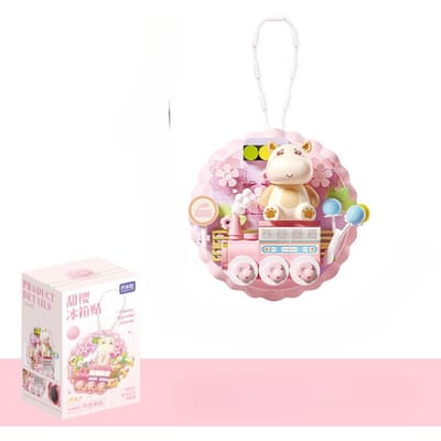 Aimant de réfrigérateur Sweet Sakura créatif pendentif décoration microparticules assemblé jouet filles cadeau de vacances 11*6.7*4cm