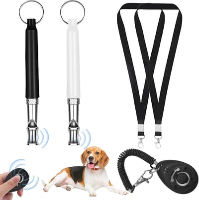 Hondenfluitje met Clicker - Verstelbaar en Hoogfrequent - Training Accessoires voor Honden