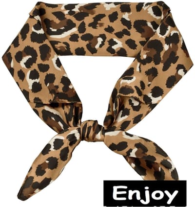 sjaaltje- panterprint -vierkant 70 bij 70 cm -trendy hals sjaaltje -nieuw-Bandana