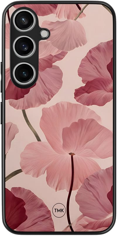 Hoesje geschikt voor Samsung Galaxy A35 - Vintage blossom - Roze - TPU case - Bloemen - Hardcase zwart telefoonhoesje