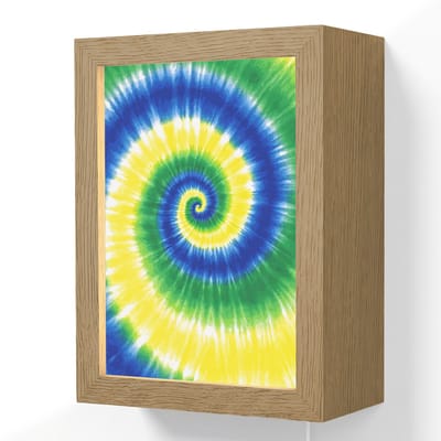 Wandlamp 15x20 cm - Oplaadbaar - Spiraal - Groen - Draaiend - Wandlampen binnen woonkamer - Slaapkamer lamp met kabel - Decoratieve nachtlamp - Vloerlamp snoer