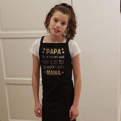 Keukenschort met grappige tekst bedrukt cadeau| katoenen Barbecueschort Keuken BBQ Schort Kookschort Kokschort Papa vraag mama vader gaat worden vaderdag kind leukste mijn is beste geweldig aankondiging bekendmaking zwangerschap liefste aanstaande