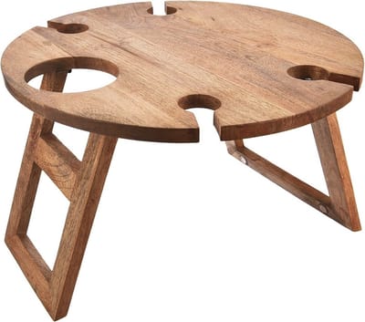 Wijntafel voor Picknick Houten Opvouwbaar MANGO 39,5x24,5cm - Picknicktafel - Buiten - Camping