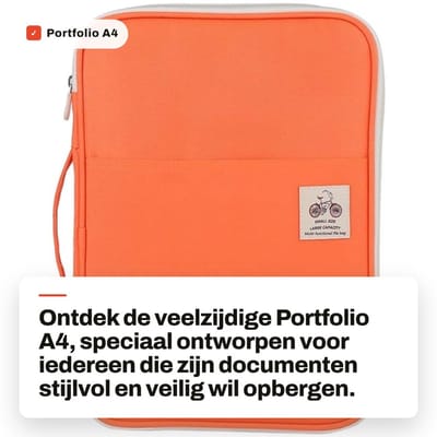 Dailygoods- Documententas Waterdicht - Documenthouder A4 - Multifunctionele Portfolio - 8 Pocket Ontwerp - Oxford Stof - Ritssluiting