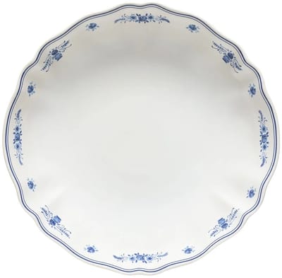Costa Nova Portugees Aardewerk ronde schaal 34 cm H 6.4 cm Vila Wit - Blauw serviesset