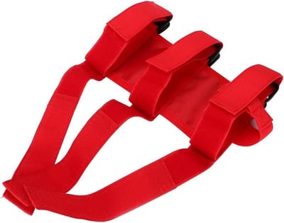Brandblusser Bevestiging - Veiligheidsriem Houder - Veilig Transport - Verstelbare Klittenband - 19 x 12 x 5 cm - Rood