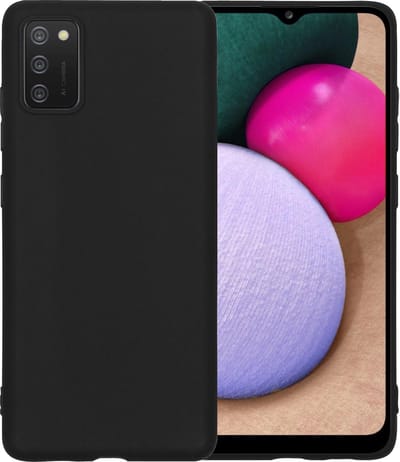 Hoesje - Geschikt voor Samsung Galaxy A02s - Sterk & Shockproof - Siliconen Case - Hoes Cover - Telefoonhoes - Zwart