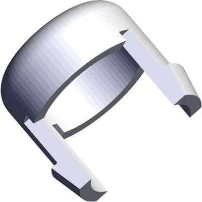 Set van 2 Witte Knoppen voor Kinderwagen - Reserveonderdelen voor Opvouwbare Stuurhandgreep