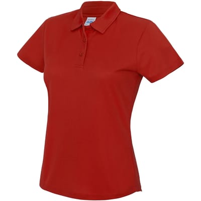 Just Cool - Cool Dames Polo - Fire Red maat S
