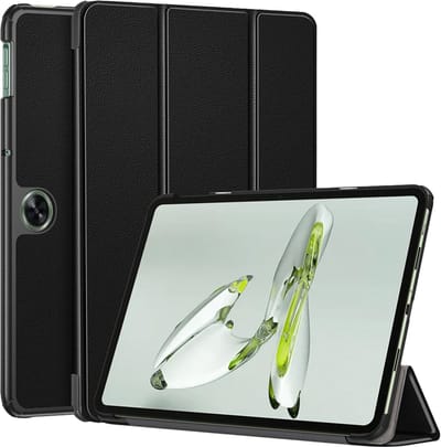 Cazy tablet Hoes geschikt voor OnePlus Pad Go - TriFold Bookcase - Zwart