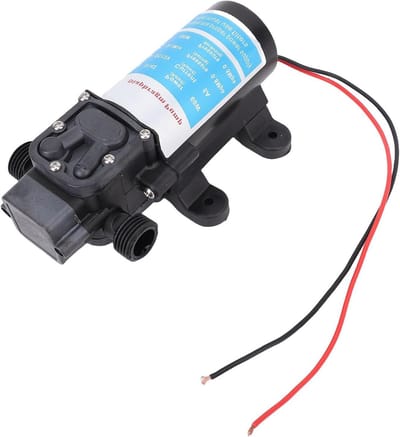 Micro Membraanpomp - Zelfaanzuigende Pomp - Waterdruk Verhoging - Automatische Drukschakelaar - 80m Opvoerhoogte - Zwart