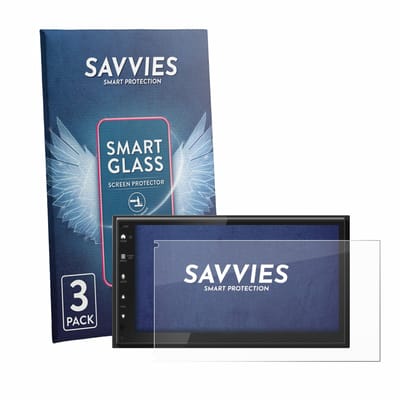 3 Stuks Savvies Screenprotector - geschikt voor Kenwood DMX5023DAB - beschermfolie glas transparant