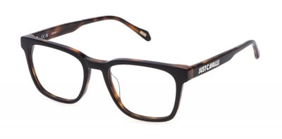 Just Cavalli VJC080 Top nero+avana lucido 53/19/145 MAN Brilmonturen