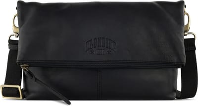 KLONDIKE 1896 Leren Schoudertas Rush Jessica Shoulderbag Black Zwart