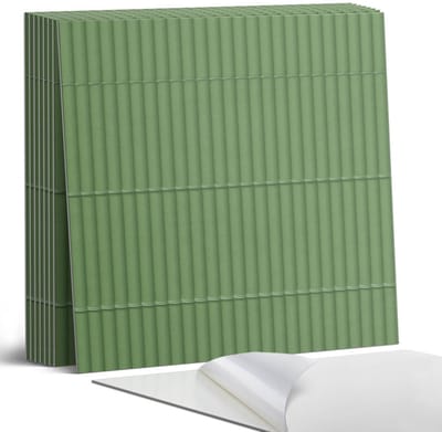 Coloray Plaktegels - Set verticale buizen Portugese Tegels - 30 cm x 30 cm - Groente Plaktegels - 9 stuks - Vierkant PVC Tegels - Plaktegels Keuken - Zelfklevende Vloertegels - Vinyl Tegels - Zelfklevende Tegels