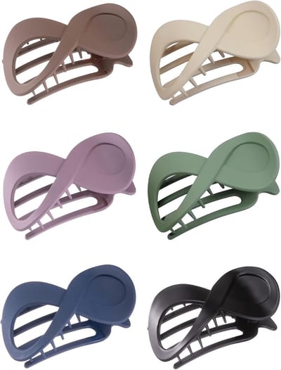Hair Clips Antislip Grote Haarklem 6 Pcs Claw Clip Franse Haaraccessoires (Mat)