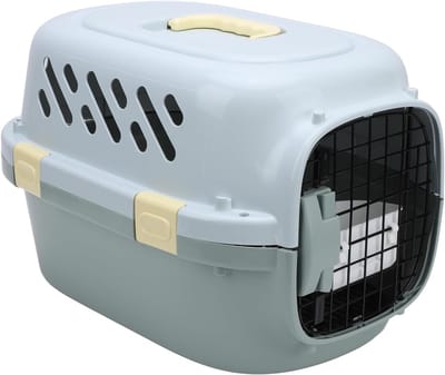 Huisdier Reisdrager - Draagbare Kooi - Veilig Vervoer - 4 Zijdige Ventilatie - 51x33x20 cm - Zwart