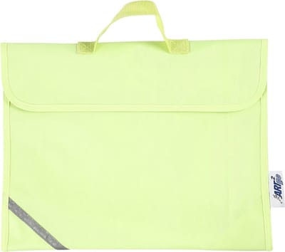Schooltas afm 36x29 cm diepte 9 cm fluorescerende geel 1stuk