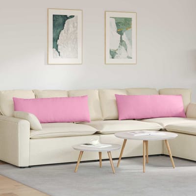 vidaXL - Zitkussens - 2 - st - Stof - Roze - 120 - x - 40 - cm