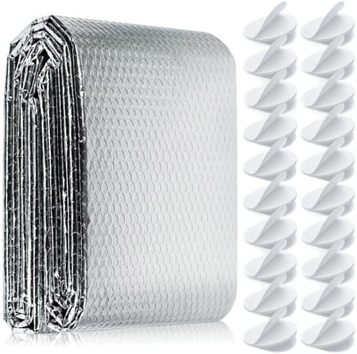 Dailygoods- Isolatiefolie Warmte Reflecterend - Radiatorfolie - Isolatiemat - Dampbarrière - Thermische Isolatie - 0.6x3m met Dubbelzijdige Tape - Isolatiepaneel