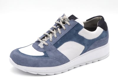 Durea Dames Sneaker - 6315-685-2128 Jeansblauw/Wit - Wijdte H - Maat 4½ (37.5)