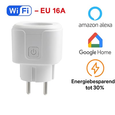 Narvie Slimme Wifi Stekker – 16A – Met App & Spraakbesturing – Premium EU-kwaliteit