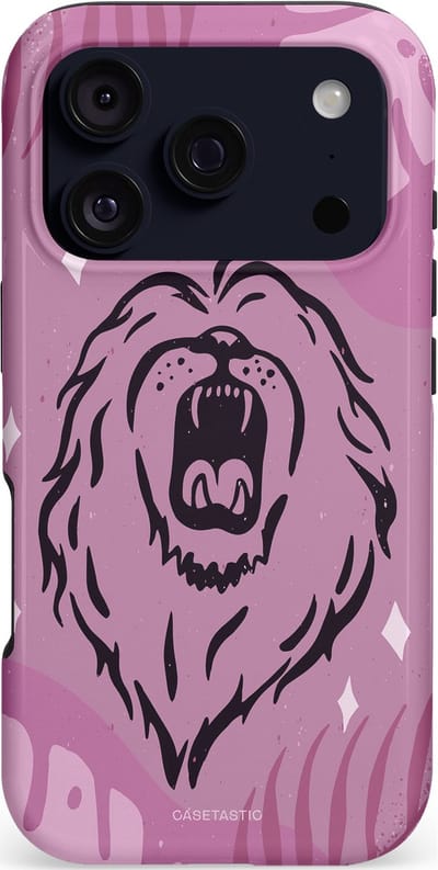 Casetastic hoesje geschikt voor Apple iPhone 17 Pro - MagSafe - Dubbellaagse bescherming - Trots en vurig - Fashion Case - Lila Lichtroze Donkergrijs