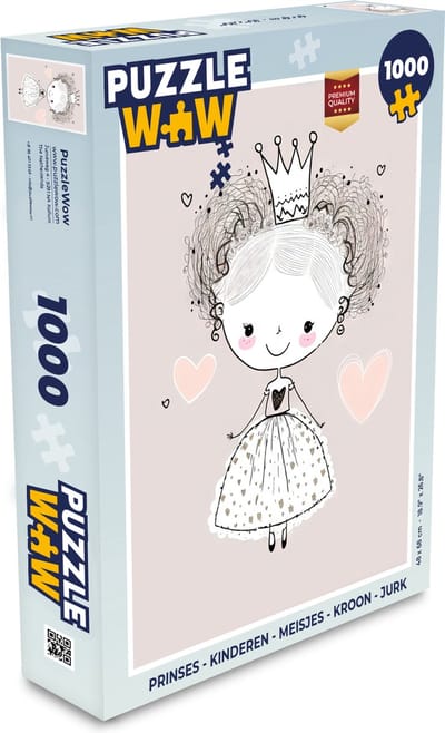 Puzzel Prinses - Kinderen - Meisjes - Kroon - Jurk - Legpuzzel - Puzzel 1000 stukjes volwassenen