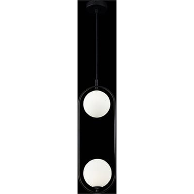 Maytoni Ring hanglamp 2-lamps zwart/wit