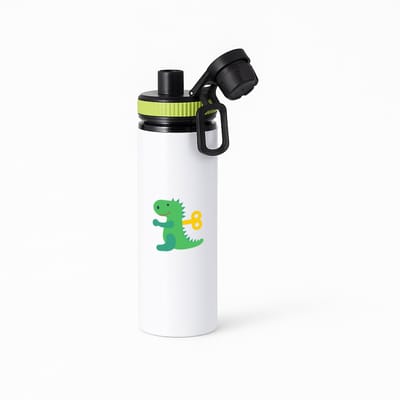 Hacebo® - Dino waterfles met draaidop groen - Dinosaurus - Liefhebbers van dino's - T - rex - speelgoed - dieren - water fles - 850ML