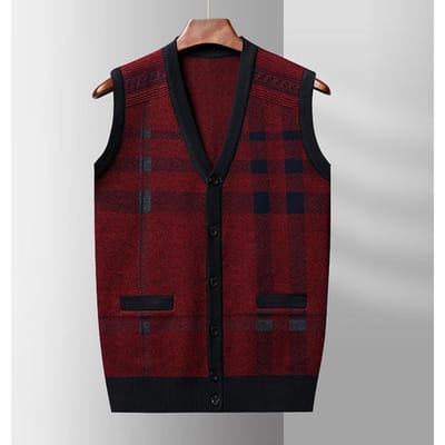 Nieuw Middelbare leeftijd en Ouderen Trui Vest Cardigan Heren Herfst en Winter Trui Vest Middelbare leeftijd en Ouderen Trui Jas Papa 4XL black