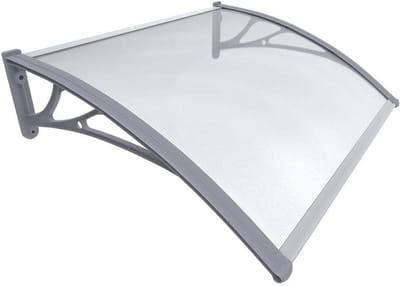 Luifel voor voordeur - Polycarbonaat bescherming tegen regen en UV - 100 x 80 cm - Weerbestendig en eenvoudig te installeren