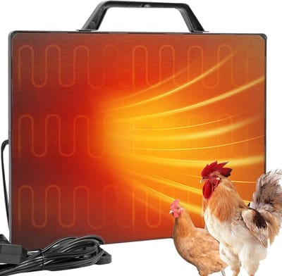 Winterkippenkooiverwarmer, veilig 140W radiaal warmtepaneel met etl-certificaat, stil en mat design, ideaal voor gebruik in kippenkooien, kleine huisdieren en onder een bureau