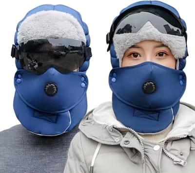 Livano Oorwarmers - Oorverwarmers - Earmuffs - Ear Warmers - Dames - Heren - Volwassenen - Winter - Unisex - Blauw - Met Zwarte Bril