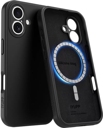 IYUPP Siliconen Hoesje Geschikt voor iPhone 17 Hoesje - Geschikt voor MagSafe - Zwart