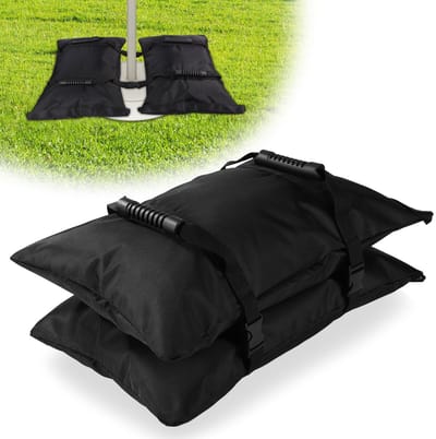 Dailygoods- Parapluvoetgewichten Zandzakken - 2 Stuks 50x34cm - Antisliphandvat - 1680D Oxford Doek - Duurzaam - Geschikt voor Tuinmeubelen
