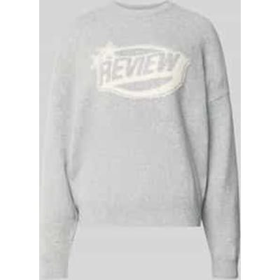 Gebreide pullover met labelprint